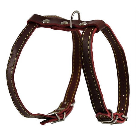 Dogs My Love Real Leather Feline Harness, 12"-15" Chest size, 3/8" Wide, Small to Medium Cats