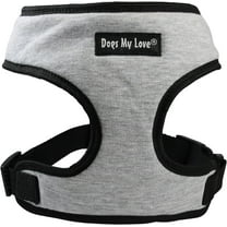 Dogs My Love Soft Vest Harness for Dogs and Puppies 6 sizes Grey (XS (Neck Max: 9"; Chest Girth: 10"-15"))