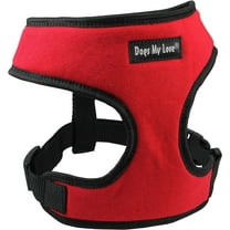 Dogs My Love Soft Vest Harness for Dogs and Puppies 6 sizes Red (XS (Neck Max: 9"; Chest Girth: 10"-15"))