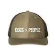 thumbnail image 1 of Dogs Over People, Dog Lover, Snapback, Trucker Hat, Dog Mom Hat, Dog Dad Hat, Adjustable, Dog Apparel, 10 Different Colors!, White Text, Loden/Black, 1 of 1