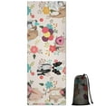 thumbnail image 1 of Dogs with Party Hats and Flowers Hot Yoga Mat Towel Non Slip for Hot Yoga - Quick-Drying Yoga Mat Cover with 4 Corner Pockets with Travel Bag - Hot Yoga Towel Non Slip 70"x26", 1 of 6
