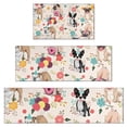 thumbnail image 1 of Dogs with Party Hats and Flowers Kitchen Rugs Sets Of 3,Kitchen Runner Rugs Non Skid Washable,Decorative Kitchen Floor Mats for Kitchen,Sink,Laundry,17"x30"+ 17"x47" + 17"x59", 1 of 6