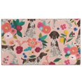thumbnail image 1 of Dogs with Pioneer Flower Door Rugs,Washable Non Slip Door Mats Indoor,Decorative Door Mats,Entry Mat Indoor for Entrance,Bedroom,Kitchen,Bathroom,17"x30", 1 of 6