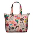 thumbnail image 1 of Dogs with Pioneer Flower Travel Tote Bags for Women Carry On,Large Weekender Bags for Women Travel,Multi Functional Duffle Bag for Work,Shopping,Sports, 1 of 5