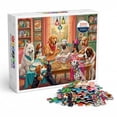 thumbnail image 1 of Dogs Pizza Party Jigsaw Puzzle for Adults 1000 Pieces, Colorful Funny Dog Dinner Illustration, Premium Thick Cardboard with Matte Finish, Perfect Gift for Dog Lovers, 1 of 8