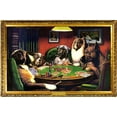 thumbnail image 1 of Dogs Playing Poker 24" x 0.1" Framed Poster, by Studio B, 1 of 4