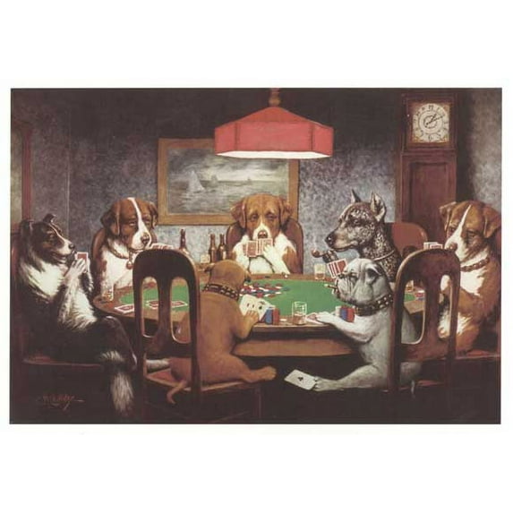 Dogs Playing Poker Movie POSTER 11" x 17" Style A