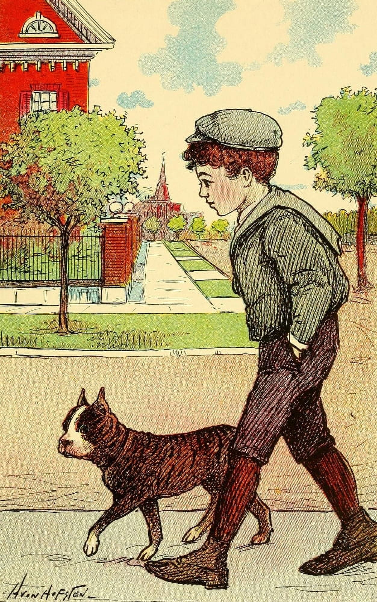 Dogs & Puppies 1908 Great friends Canvas Art - Hugo Von Hofsten (24 x 36)