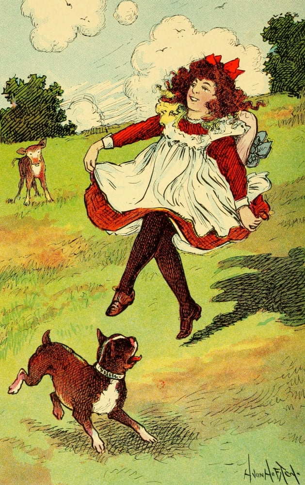 Dogs & Puppies 1908 Pleasant romp Canvas Art - Hugo Von Hofsten (24 x 36)