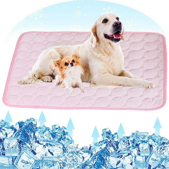 Dogs Self Cooling Mat Pet Cool Pads Blanket Summer Hot Weather Sleeping Kennel Mat,Washable Ice Silk Sleep Mat Pad Non-Toxic Breathable for Large Dogs Cats No Water