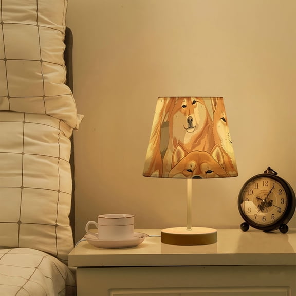Dogs Shiba Inu LED Desk Lamp Table Lamp USB Bedside Nightstand Small Lamp for Bedroom Living Room Kids Room