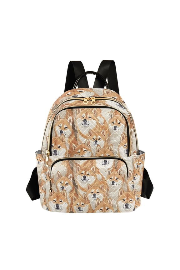 Dogs Shiba Inu Travel Laptop Backpack Casual Daypack Lightweight Bookbag Compartment for Business