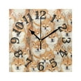 thumbnail image 1 of Dogs Shiba Inu Wall Clock Square Silent Non Ticking Battery Operated Clock for Home Bathroom Kitchen Bedroom Living Room, 1 of 8