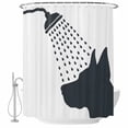 thumbnail image 1 of Dogs Showering Shower Curtain, Waterproof Shower Curtains for Bathroom, Modern Abstract Art Funny Animals Washable Fabric Bathtub Curtain Set Bath Decor with 12 Hooks Stall 36"x72", 1 of 8