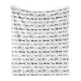 thumbnail image 1 of Dogs Soft Flannel Fleece Blanket, Sketch Artwork Pattern with the Dogs of Different Breeds Canine Domestic Animals, Cozy Plush for Indoor and Outdoor Use, 50" x 60", Black and White, by Ambesonne, 1 of 6