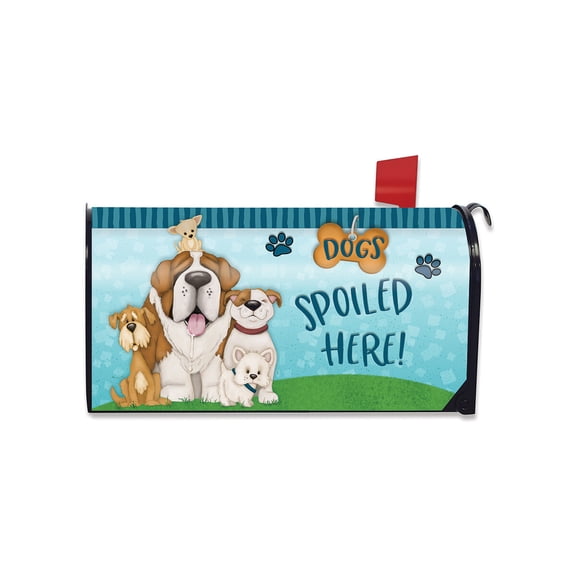 Briarwood Lane Everyday Mailbox Cover - Standard Size - Dogs Spoiled Here Mailbox Cover