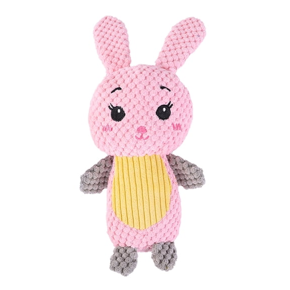 Dogs Squeak Toy for Small & Medium Dogs Fun Colorful Stuffed Animal Rabbit Toy