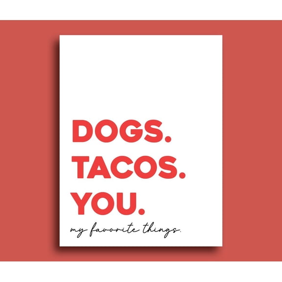 Dogs Tacos You Greeting Card Fun and Quirky Design Blank Inside for Personalized Messages Perfect for Birthdays and Just Because