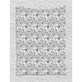 thumbnail image 1 of Dogs Tapestry, Monochrome Doodle Art Composition with Cheerful Animals Smiling Cute Pet Faces, Wall Hanging for Bedroom Living Room Dorm Decor, 40W X 60L Inches, Black and White, by Ambesonne, 1 of 2