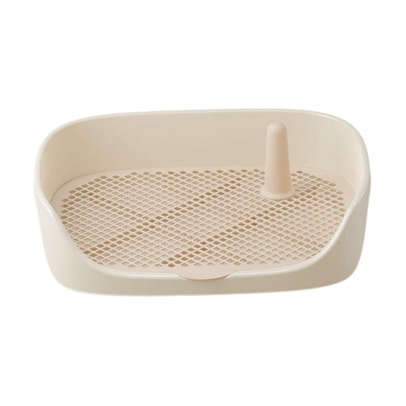 Dogs Toilet Training Potty Tray Bunny Bedpan Anti Splashing Pets Beige 48x37x13cm