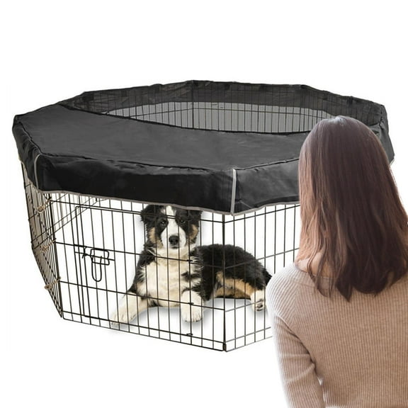 Dogs Top Cover Waterproof Foldable Mesh Fabric Top Covers Mesh Ventilate Playpen 32inch