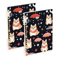 thumbnail image 1 of Dogs Umbrellas Flowers Ring Binder Notebook Journey Note Diary College Ruled Spiral Notebook Study Loose Leaf Paper A5 60 Pages, 1 of 8
