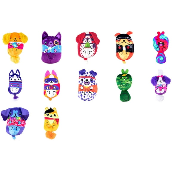 Dogs Vs. Squirls Box of 12 Mini Plush