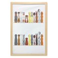 thumbnail image 1 of Dogs Wall Art with Frame, Simplistic Boxer Whippet Labrador Yorkshire Terrier Retriever from Back and Front View, Printed Fabric Poster for Bathroom Living Room, 23" x 35", Multicolor, by Ambesonne, 1 of 2
