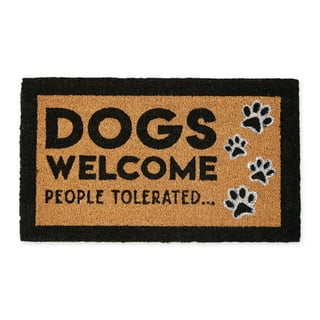 Dogs Welcome People Tolerated Doormat 23.6x15.7 Inch, Dogs Welcome Door Mat,  Dogs Welcome Entrance Mat Thick Non-Slip, Dogs Welcome Mat, Funny Welcome  Mat with Dogs, Dog Welcome Mat for Front Door 