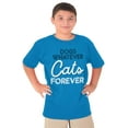 thumbnail image 1 of Dogs Whatever Cats Forever Funny Crewneck T Shirts Boy Girl Teen Brisco Brands XS, 1 of 6