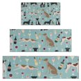 thumbnail image 1 of Dogs with Wine and Glasses Kitchen Rugs Sets Of 3,Kitchen Runner Rugs Non Skid Washable,Decorative Kitchen Floor Mats for Kitchen,Sink,Laundry,17"x30"+ 17"x47" + 17"x59", 1 of 6