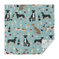 thumbnail image 1 of Dogs with Wine and Glasses Square Tablecloth,Waterproof Square Table Cover,Wipeable Spillproof Washable Table Cover for Home Kitchen Party Decor 52"x52"(132x132cm), 1 of 6