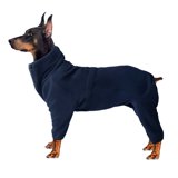 Cold Weather Penguins Dog Pajama with Red Neck & Trim/Sleeves
