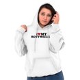 thumbnail image 1 of Dogs Womens Hooded Pullover Sweatshirt Love My Rottweiler Heart Dog Owner Pet Gift, 1 of 2