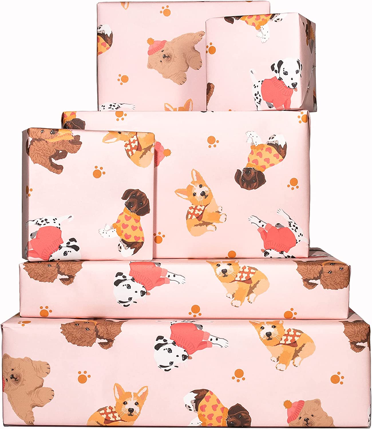 Current Red Plain Kraft Jumbo Roll Gift Wrap 61 sq ft., Heavyweight