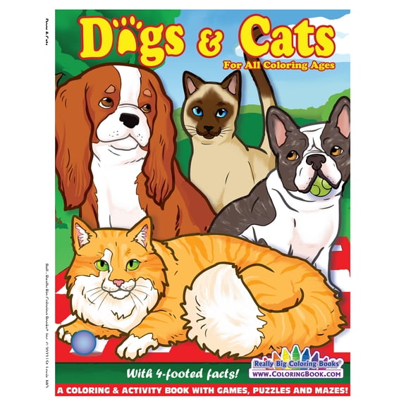 Dogs and Cats Coloring Book 8.5"x11"