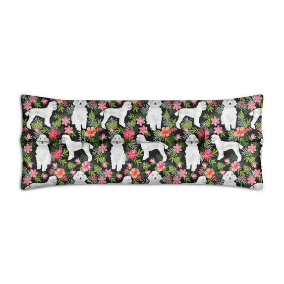 Dogs and Flowers Print Seatbelt Pillow - Post Surgery Mastectomy Cushion - Soft Chest Protector After Breast Surgery