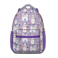 thumbnail image 1 of Dogs and Flowers Print Student Backpack - Lightweight & Functional for Teens, 1 of 5
