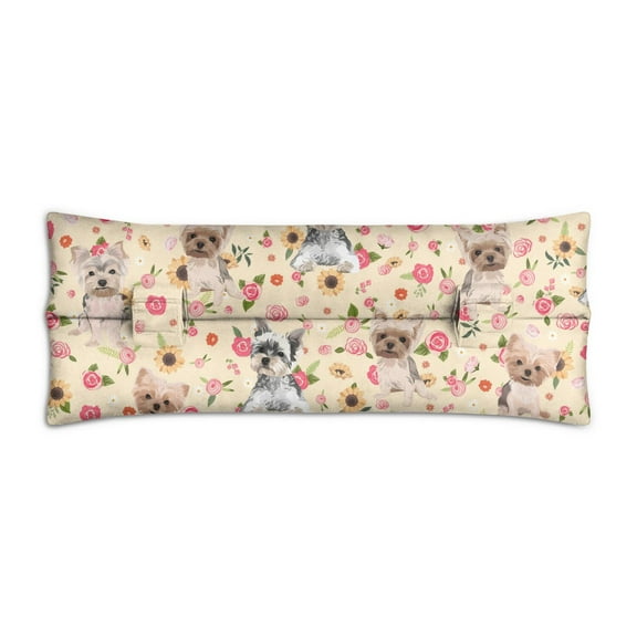 Dogs and Hearts Pattern Mastectomy Pillow for Car - Post Surgery Seatbelt Cushion - Soft Pressure Relief Pad for Heart Surgery