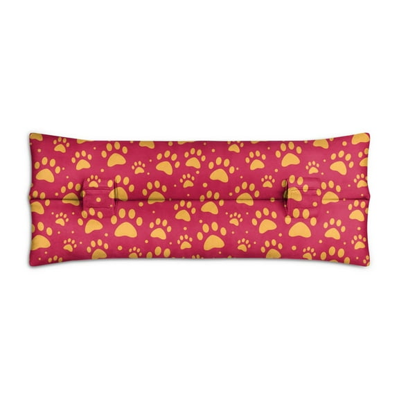 Dogs and Hearts Pattern Mastectomy Pillow for Car - Post Surgery Seatbelt Cushion - Soft Pressure Relief Pad for Heart Surgery