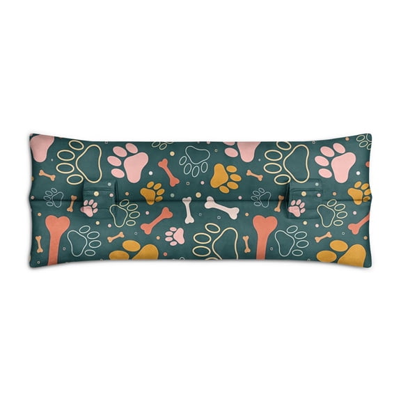 Dogs and Hearts Pattern Post Surgery Seatbelt Pillow - Soft Mastectomy Cushion for Car - Heart Surgery Recovery Pillow