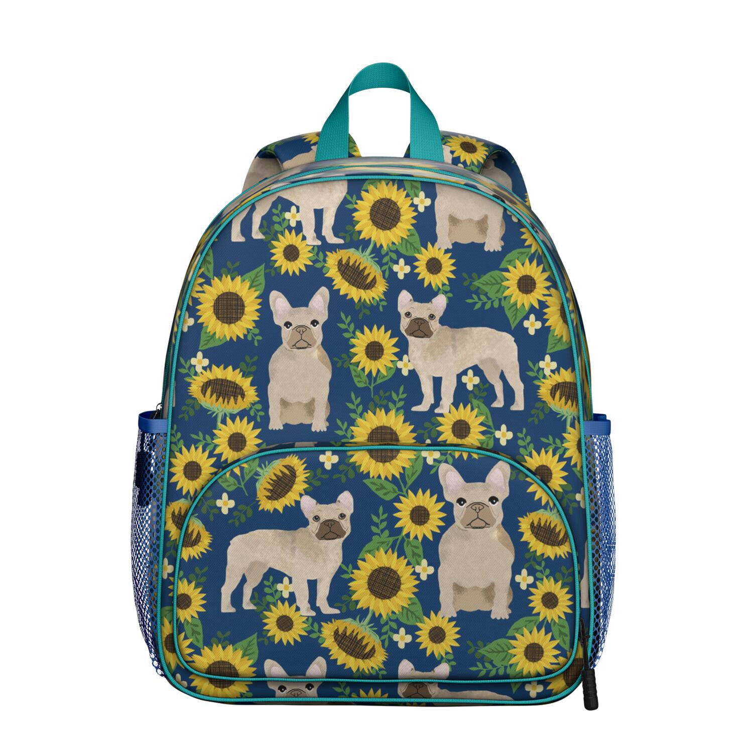 Dogs and Hearts Pattern Student Backpack – Adorable Puppy Paw Print ...