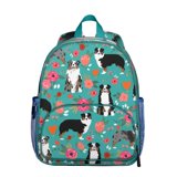 Dogs and Hearts Pattern Student Backpack – Cute Puppy Paw Print with ...