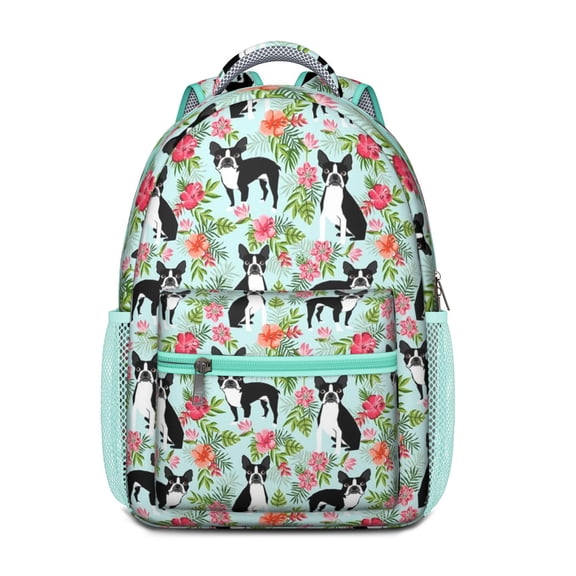 Dogs and Hearts Pattern Student Backpack - Spacious & Stylish for Daily Use