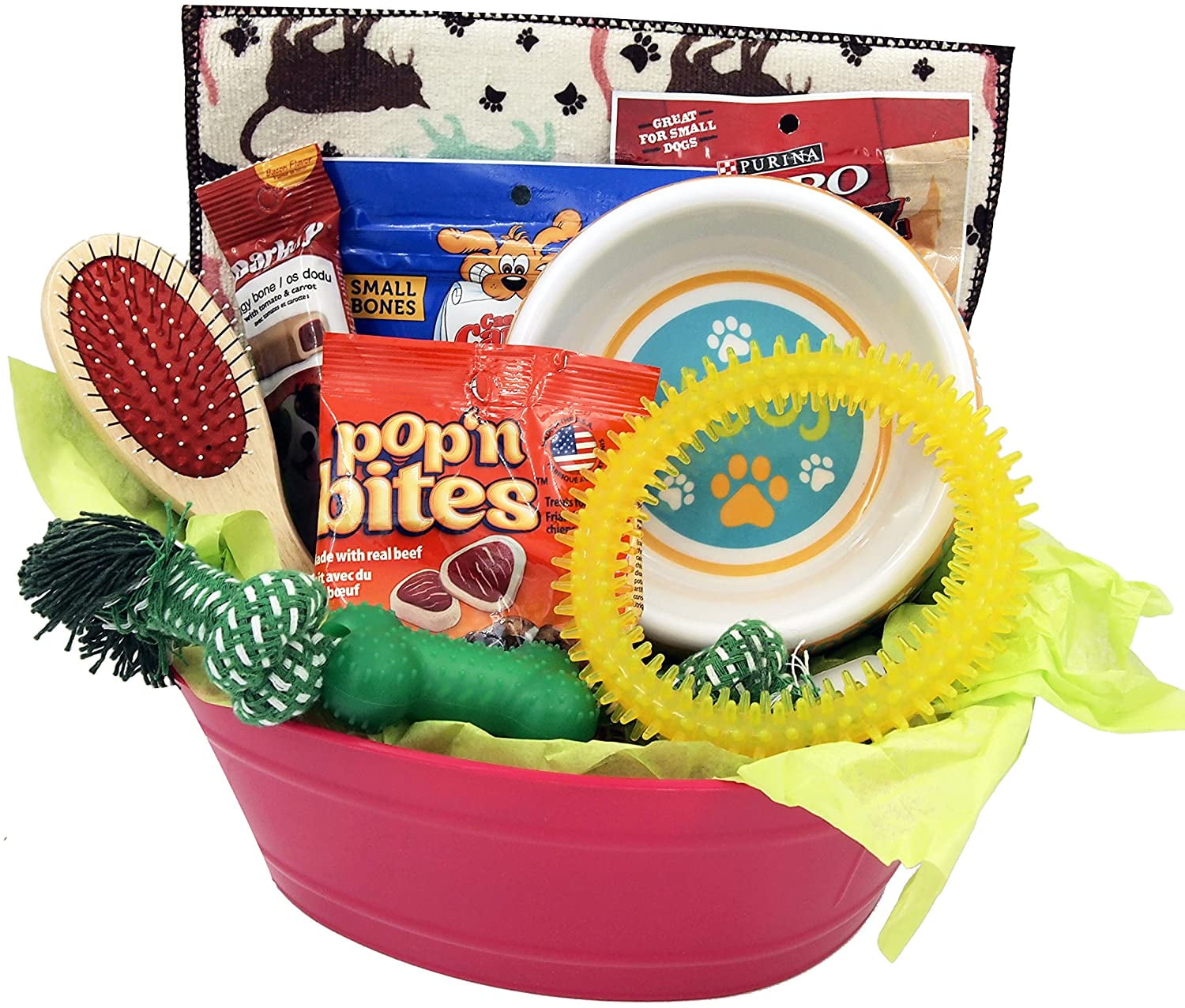 Dogs care Package Puppy Gift Basket Toys Treats Set