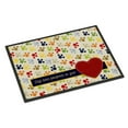 thumbnail image 1 of Dogs leave pawprints on your heart Doormat 18x27, 1 of 4