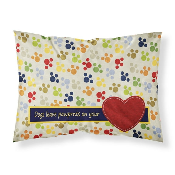 Dogs leave pawprints on your heart Fabric Standard Pillowcase
