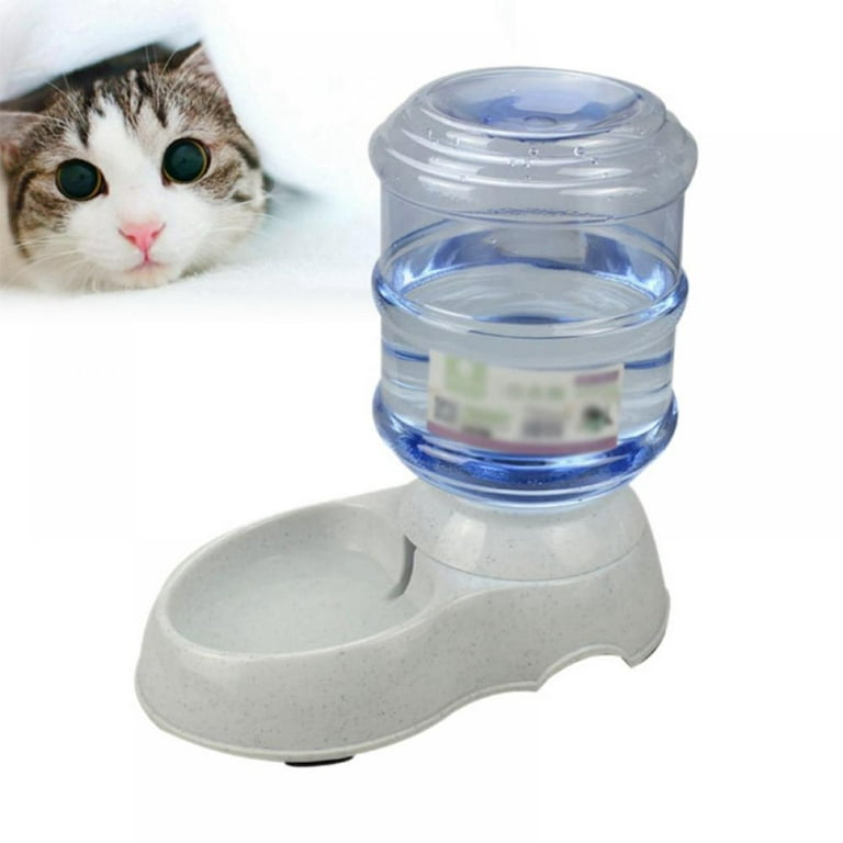Dog Auto Waterer or Feeder 1 Gallon Automatic Water/Food Dispenser Cat Pet Drinking Fountain, Size: Small, Blue