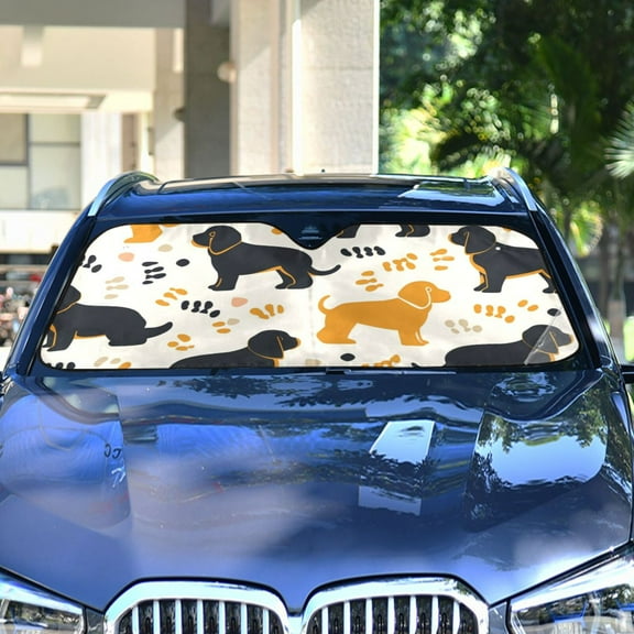 Dogs with Claws Automotive Front Car Windshield Sun Shade Reflector Foldable for Front Fit for Cars Truck SUVs