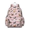 thumbnail image 1 of Dogs with Flowers Backpack for School,Cute School Bag,Schoolbag with Adjustable Shoulder Straps & Padded Back,13.4"x11"x4.7", 1 of 6